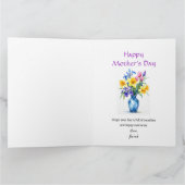 Groot Moederdag boeket van narcissen en tulpen Kaart (Binnen)