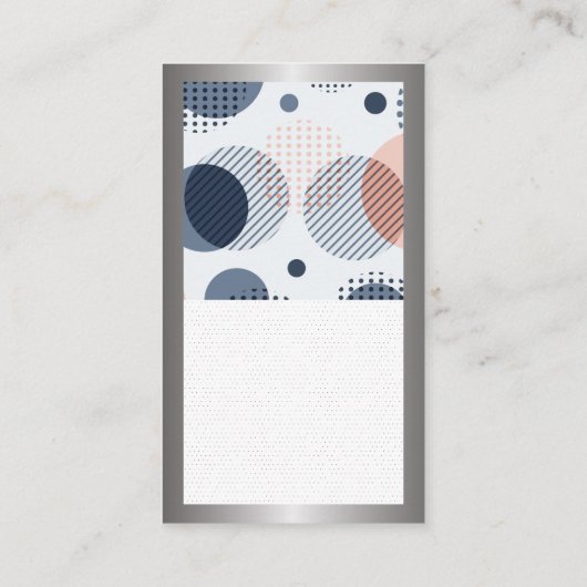 Groot Monogram | Abstract Moderne Geometrisch Visitekaartje (Achterkant)