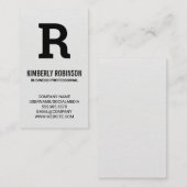 Groot monogram | Achtergrond canvas Visitekaartje (Voorkant / Achterkant)