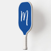 Groot monogram Elegant Script Blue Pickleball Paddle (Links)
