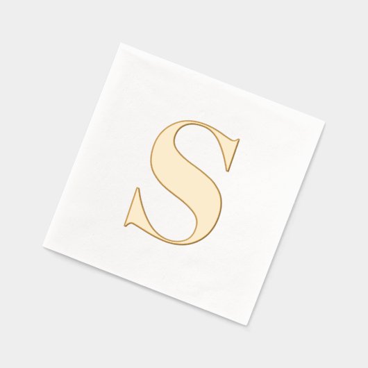 Groot monogram elk Initiaal Folie Servetten (Links)