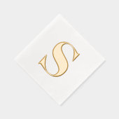 Groot monogram elk Initiaal Folie Servetten (Rechts)