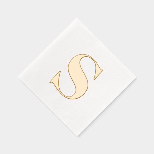 Groot monogram elk Initiaal Folie Servetten (Rechts)