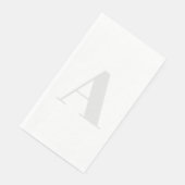 Groot monogram Elk Initiaal Neutraal Licht Grijs Servet (Hoek)