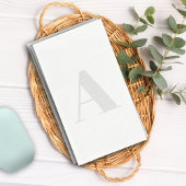 Groot monogram Elk Initiaal Neutraal Licht Grijs Servet