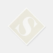 Groot Monogram Elk Initiaal op neutraal beige Servet (Hoek)