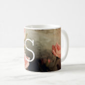  groot monogram Floral Koffiemok (Voorkant rechts)
