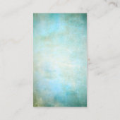 Groot monogram | Groen blauw textiel Visitekaartje (Achterkant)