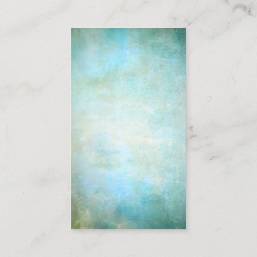 Groot monogram | Groen blauw textiel Visitekaartje (Achterkant)