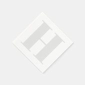 Groot monogram Initiaal Neutraal Licht Grijs Servet (Hoek)