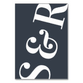 Groot monogram modern Eenvoudig tabelnummer Kaart (Achterkant)