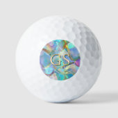 Groot monogram of naam op opaal golfballen (Voorkant)