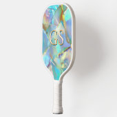 Groot monogram of naam op opaal pickleball paddle (Links)