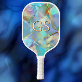 Groot monogram of naam op opaal pickleball paddle