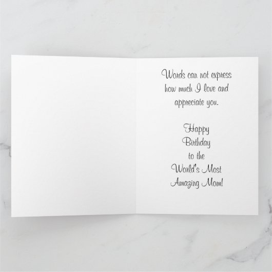 Groot mooi Roos op Roos moeders 60e verjaardag Kaa Kaart (Binnen)