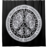 Groot mooi vredesteken douchegordijn (Voorkant)