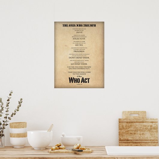 Groot Motivatie Poster "De mensen die triomferen" (Keuken)