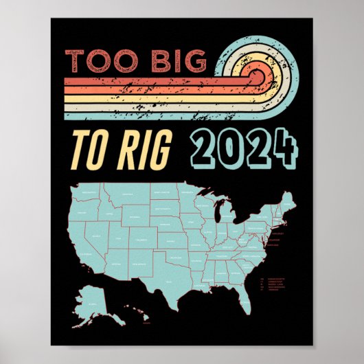 Groot naar Rig Gezegde Trump 2024 Grappig Trump Qu Poster (Voorkant)