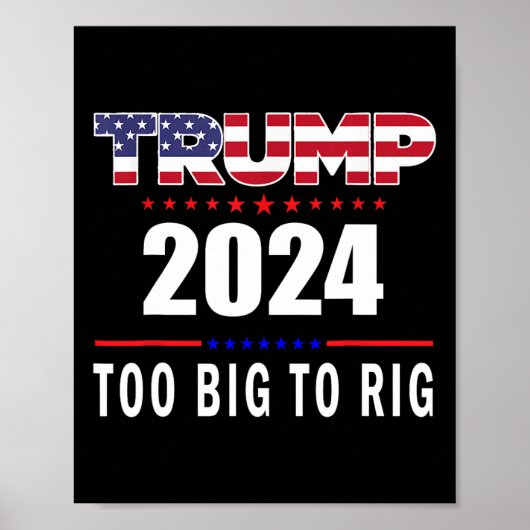 Groot naar Rig Gezegde Trump 2024 Grappig Trump Qu Poster (Voorkant)