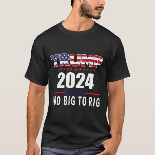 Groot naar Rig Gezegde Trump 2024 Grappig Trump Qu T-shirt (Voorkant)