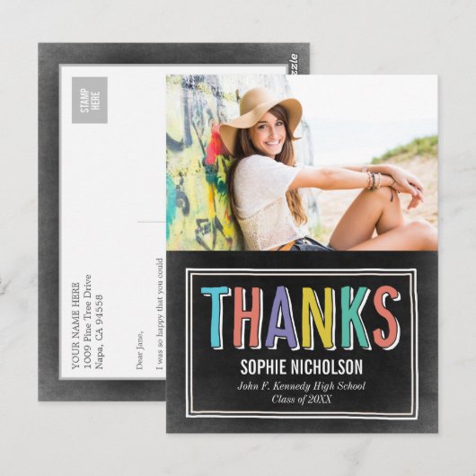 Groot nieuws Afstuderen Dank u Briefkaart (Voorkant / Achterkant)