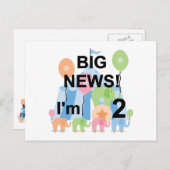 Groot nieuws Circus 2e verjaardag T-shirts en gesc Briefkaart (Voorkant / Achterkant)