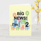 Groot nieuws Circus 2e verjaardag T-shirts en gesc Kaart (Gele Bloem)