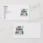 Groot nieuws Circus 2e verjaardag T-shirts en gesc Visitekaartje (Voorkant / Achterkant)