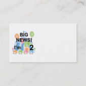 Groot nieuws Circus 2e verjaardag T-shirts en gesc Visitekaartje (Achterkant)