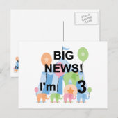 Groot nieuws Circus 3e verjaardag Tshirts en gesch Briefkaart (Voorkant / Achterkant)