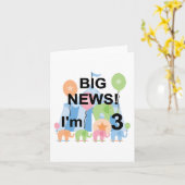 Groot nieuws Circus 3e verjaardag Tshirts en gesch Kaart (Gele Bloem)