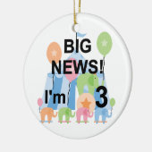 Groot nieuws Circus 3e verjaardag Tshirts en gesch Keramisch Ornament (Links)