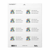 Groot Nieuws Circus 4e Verjaardag T shirten en ges Etiket (Full Sheet)