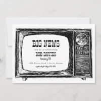 Groot Nieuws Vintage Retro TV Western Verjaardagsf