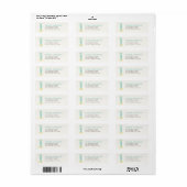 Groot nummer 1 groene strepen kind 1e verjaardagsf etiket (Full Sheet)