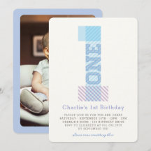 Groot Nummer 1 Stripes Baby Boy 1e Verjaardagsfees