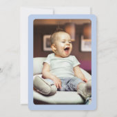 Groot Nummer 1 Stripes Baby Boy 1e Verjaardagsfees Kaart (Achterkant)