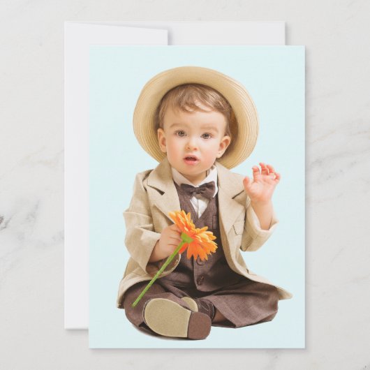 Groot nummer 2 TWEE foto tweede 2e verjaardagsfees Kaart (Achterkant)