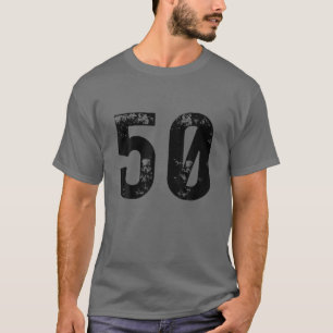 Groot nummer 50 voor 50e verjaardag vijftig jaar o t-shirt