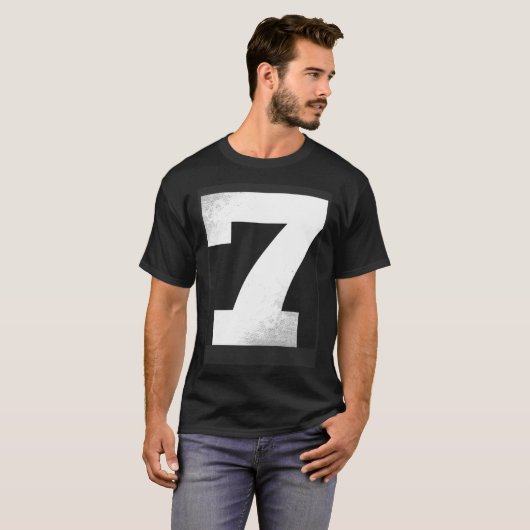 Groot nummer 7 ballon sportnummers t-shirt (Voorkant volledig)