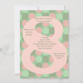 Groot nummer 8 Girl's 8e verjaardag Kaart (Voorkant)