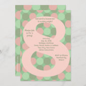 Groot nummer 8 Girl's 8e verjaardag Kaart (Voorkant / Achterkant)