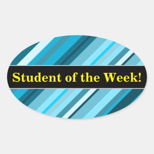 Groot + oceaangeïnspireerd blauw/Blauwgroen/Aqua S Ovale Sticker (Voorkant)