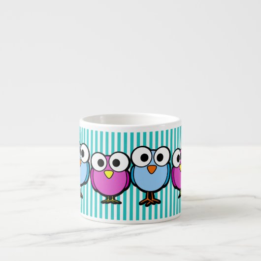 Groot-oeogige Birdies Espresso Kop (Voorkant)