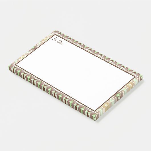 Groot om het bericht in bruin te plaatsen post-it® notes (Schuin)