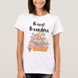 Groot- Oma Bloem Tuin Design T-shirt