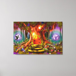 Groot omwikkeld canvas De magische boom