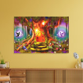Groot omwikkeld canvas De magische boom Afdruk (Insitu (Woonkamer))