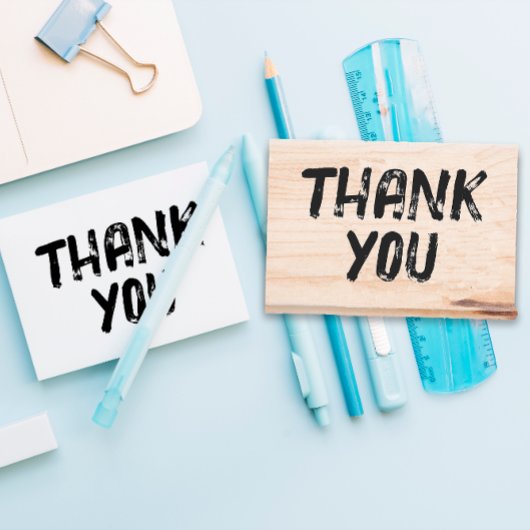 Groot Onderdruk Dank u Rubberstempel