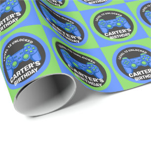 Groot ongegrendeld gamer Kind verlooppapier Cadeaupapier